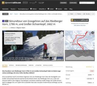 Screenshot der Seite alpenvereinaktiv.com