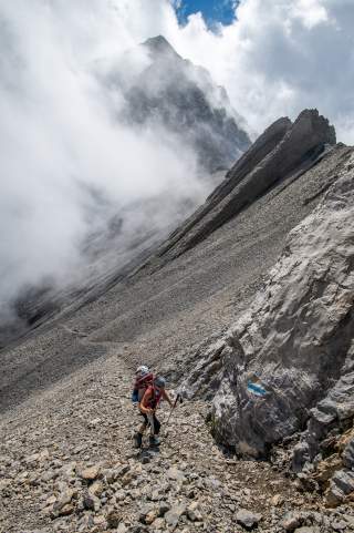 Aufstieg zum Col du Chamois (2655 m)