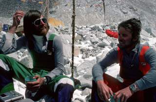 Reinhold Messner und Peter Habeler im Everest-Basislager 1978