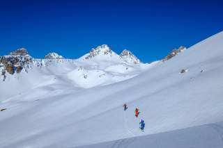 Skitour zur Farcletta digl Lai Pintg Richtung Bruschghorn