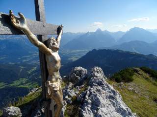 Gipfelkreuz mit Jesus